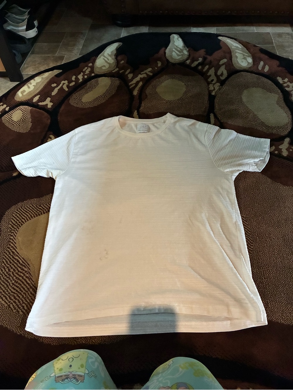 Men's White Short Sleeve Crew Neck Tee